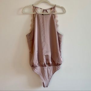 Abercrombie & Fitch Satin and Lace Back Bodysuit